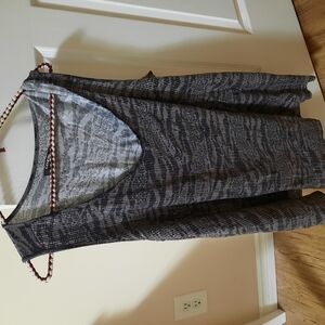 Gray and Black Patterned Sleeveless Dress Pick Up Only